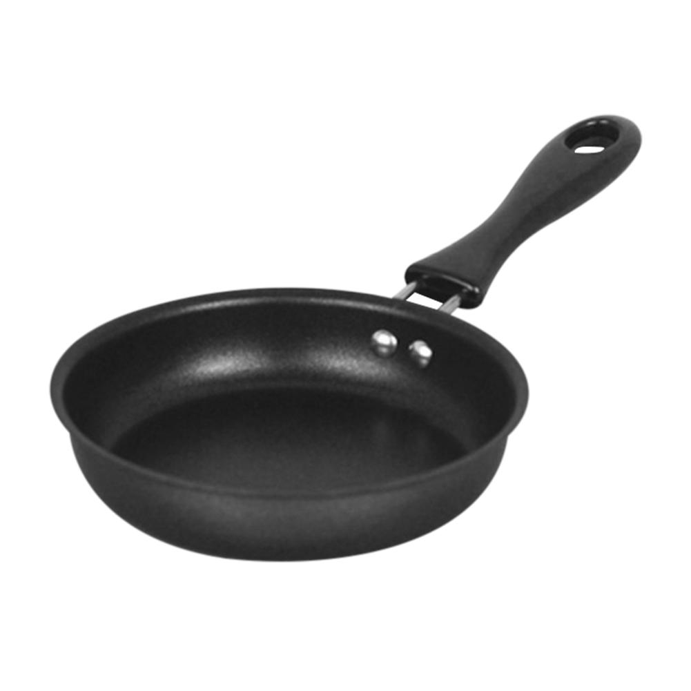 12cm Mini Frying Pan Anti-Scald Handle Mini Saute Pan Compact Egg Frying Pan Non-Stick Iron Frying Pan for Breakfast Making