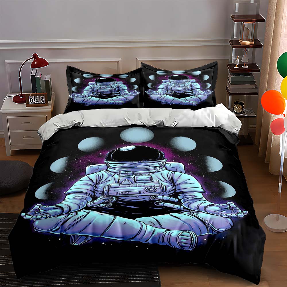 

Meditative astronaut artwork Bedding Duvet cover sets Duvet covers Pillowcases gifts (1 * Duvet Cover 2 * Pillowcases, without duvet insert) 135x200cm