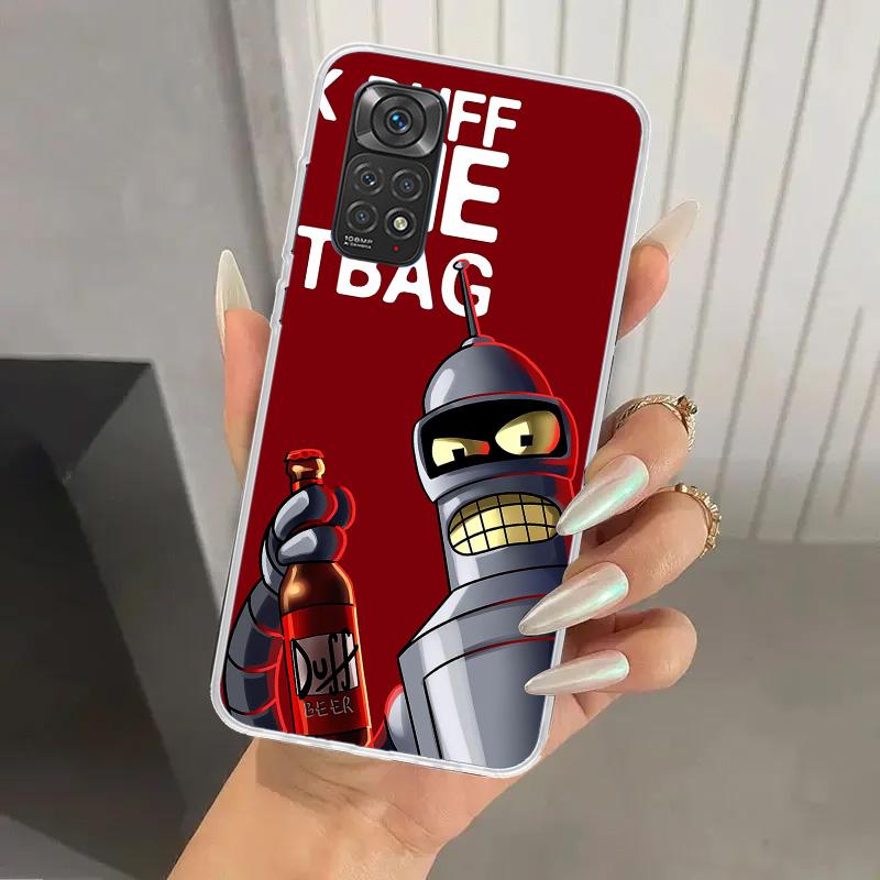 

Cartoon F-Futuramas Phone Case for Xiaomi Redmi Note 14 13 12S 12 11S 11 Pro Plus 11T 11E 10S 9 9S Soft Funda Print Shell Note 1 Redmi Note 13 5G