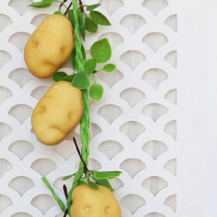 Realistic Fake Vegetables Potato String Hanging Decoration Prop for Kindergarten