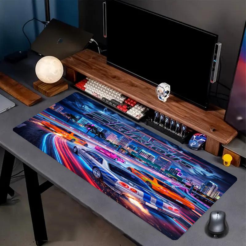 Fast & Furious Print Mouse Pad, Anti‑Slip Desktop keyboard Mat, for PC Laptop Gaming Working Daily Use, Cool Festival Birthday Gift