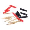 Random10Pcs 2Mm Wire Cord Solder Type Banana Plug Jack Connector Gold Plated