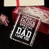 Kristall-Erinnerungsgeschenk für Papa von Tochter Sohn - Acryl Vatertag Weihnachten Geburtstag Geschenk mit "Ich liebe dich" Botschaft, Herzlich Sentimentale Erinn