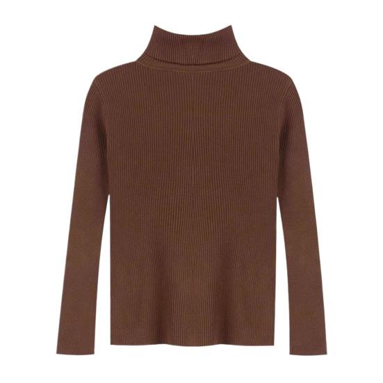 Women Bottom Sweater Turtleneck Long Sleeve Slim Fit Knitting Tops