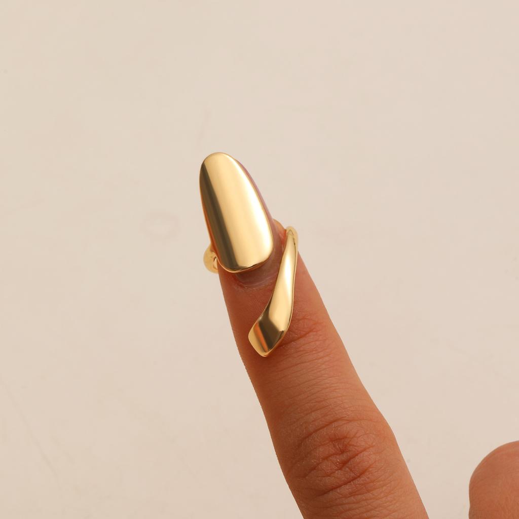 Anello da Dito Minimalista Lussuoso in Zircone per Unghie, Fascia Rimovibile per Manicure, Gioiello da Donna