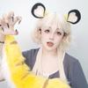 2Pcs Tigers Cats Wolf Foxes Tail Ears Headband Set Halloween Christmas Fancy-Party Costume Toy for Woman Men Cosplay