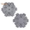 12Pcs Gray Pot And Pan Protectors Felt Placemats Stacking Anti-Slip Cookware Dividers Decorative Flower-Shaped Pallet Separators