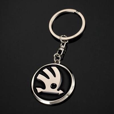 2025 New Creativity 3D R Style Metal Car Key Ring Sports Key Chain for Skoda Superb Octavia 2 Fabia Rapid S Logo A7 KAMIQ Access