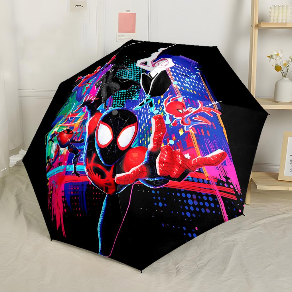 Ultimate Spider-man Adventure Automatic Umbrella Compact & Durable 8-Rib Design Sturdy Construction Durable Everyday Carry Umbrella Elegant Umbrella