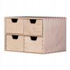 Mini Chest of Drawers Desk Organizer Wooden Box with Compartments 4 Drawers