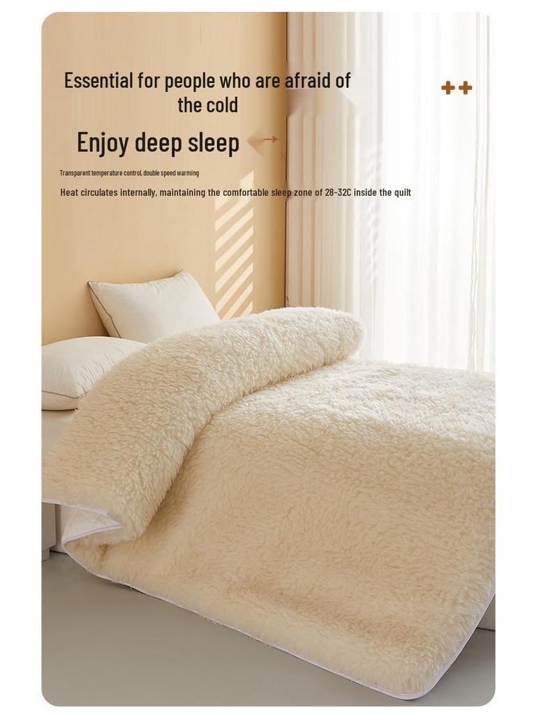 Australian Pure Wool Thickened Mattress Pad - Winter Warm Quilt, Soft Double Lambswool for Dormitory Use