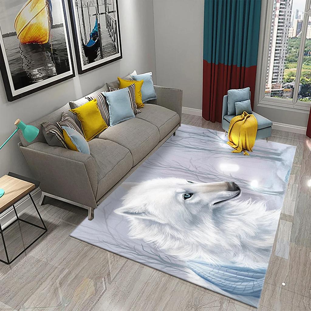 Wolf Carpet Household Rug for Children's Bedroom Living Room Chair Bedside Modern Simple Floor Mat Bathroom Kitchen Non-slip Mat