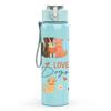 1PC Love Dog Cat Sticker Pack 750ml Color Plastic Sports Water Bottle Leakproof Flip Straw Lid Suitable for Sports Office Home Use