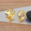 Nidin Neuer Beliebter Unregelmäßiger Geometrischer Zirkon Anhänger Offene Ringe Verstellbar 3 Stile Für Damen Herren Finger Schmuck Kreative Geschenke