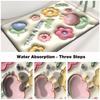 Roztomilá kreslená koupelnová předložka křišťálově sametová protiskluzová podložka podložka na podlahu rohožka absorbující vodu 3D dlažební kostky embosované podložky pod nohy