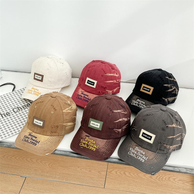 New Soft Top Letter Splicing Baseball Hat for Women Casual Spring and Summer Korean Version Versatile Wide Hat Brim Baseball Hat for Men