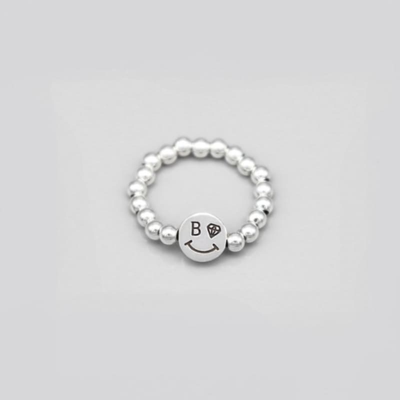 BONBEAU 3mm silverball smile band ring