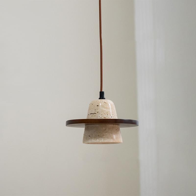 

Люстра у кровати в стиле ваби-саби, дизайнерское украшение в стиле ретро для проживания в семье, люстра в виде летающей тарелки из желтого пещерного камня бордовый