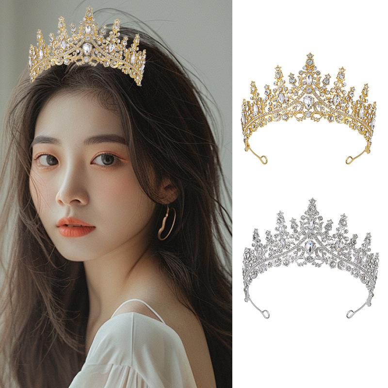 Bridal Crown Luxury Full Diamond Wedding Dress Accessories Wedding Headgear Birthday Party Crown Hair Accessories