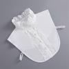 Womens Detachable Fake Collar White Blouses Half Shirt Elegant Ruffled Lace Patchwork French Style Neckwear Accessory