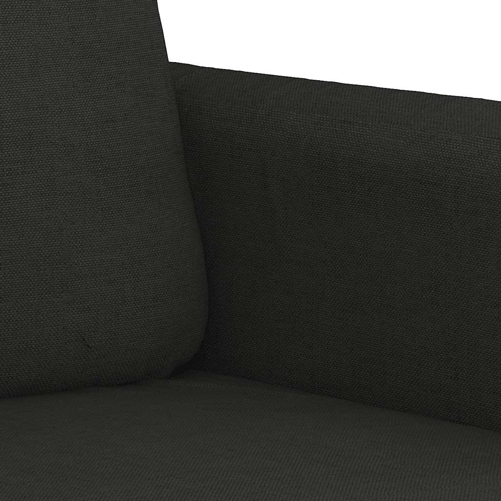 Vidaxl 3-Seater Sofa, Black, 180 Cm, Upholstered In Fabric