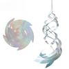 1PC Flash Drive Bird Spiral Reflector-Silver Polyester Film Hanging Garden Bird Repeller Scares Away Woodpecker Pigeons.