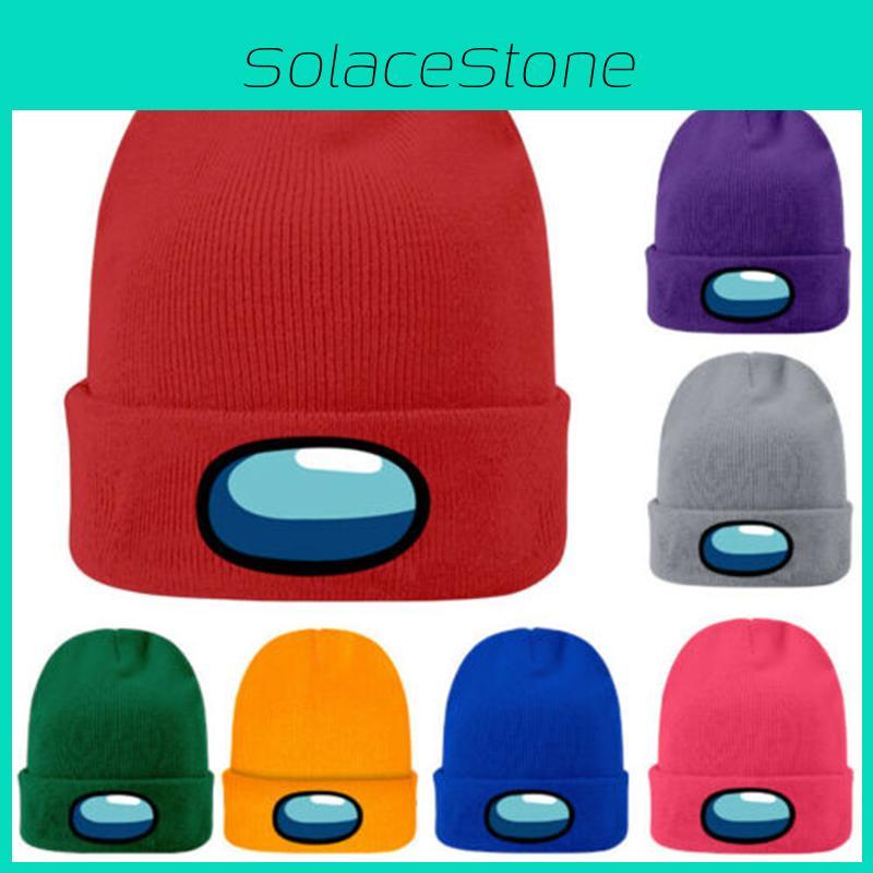 Adults Winter Unisex Knitted Beanie Hat Boys Girls Warm Woolen Cap