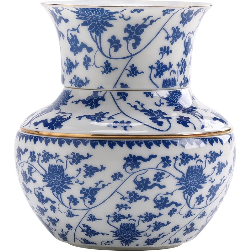 Chinese Blue and White Lotus Ceramic Tea Set