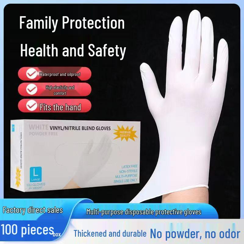 Disposable Nitrile PVC Cleaning Gloves - Synthetic Protective Household Use Medium