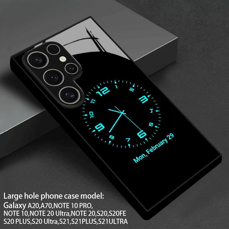 Clock Pattern 2D Phone Case for Samsung S26 S25 S24 S23 S22 S21 S20 A56 A36 A16 - Glass Protective Cover