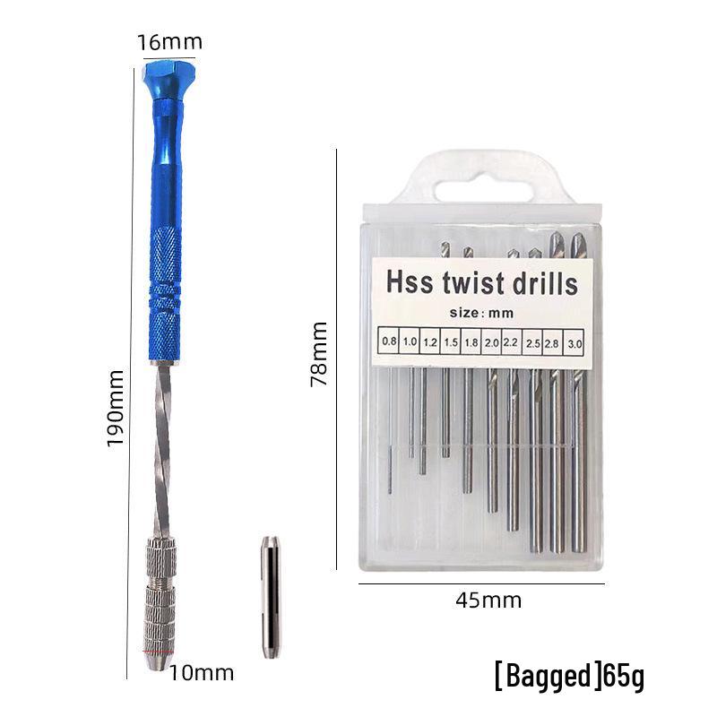 Wenge Wood Hand-Twisted Mini Drill for Precision Carving and Punching