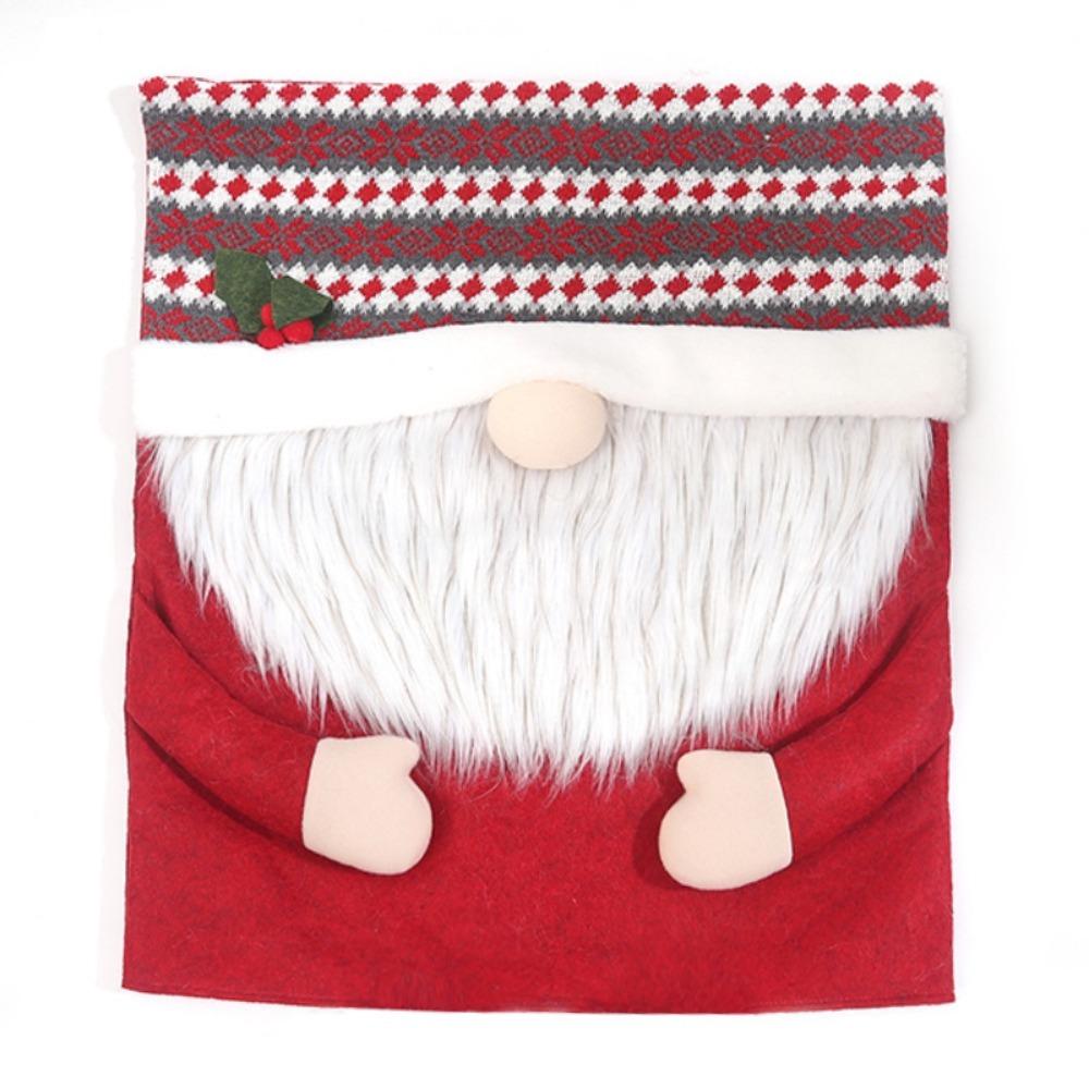 

Cloth Faceless Stool Cover Exquisite Dinner Chair Back Decor Christmas Chair Cover Merry Christmas красный