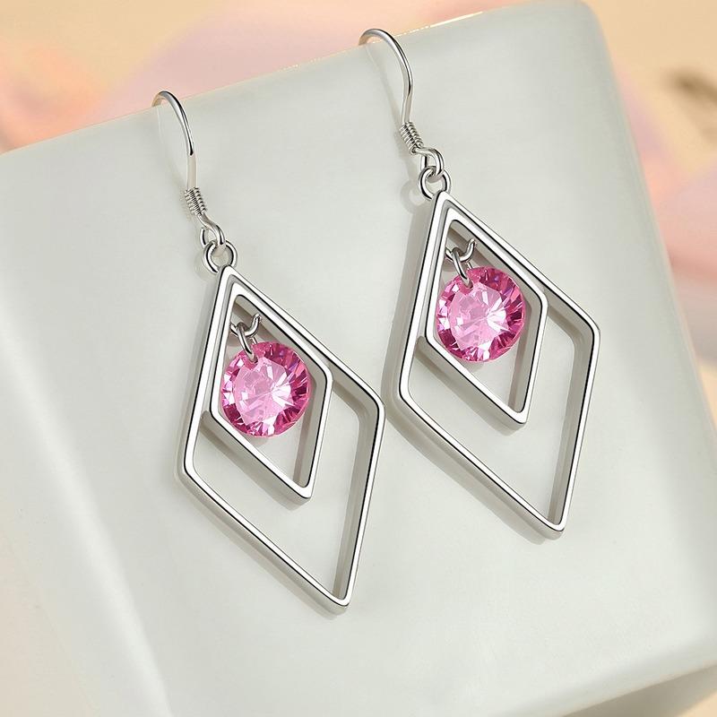 Lindon Kolczyki ze stopu miedzi z cyrkoniami Kolczyki wiszące dla kobiet Prezenty weselne