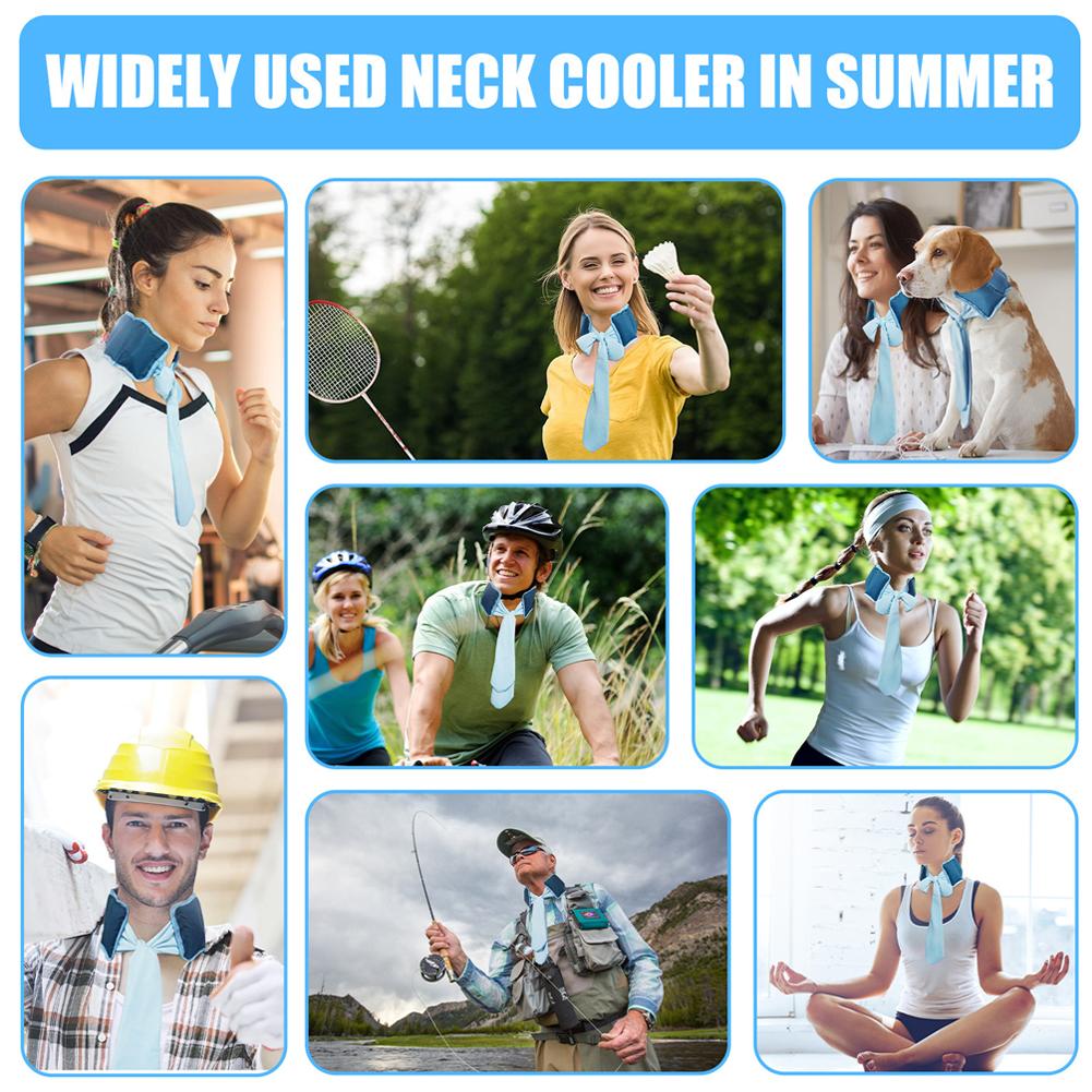 Reusable Cooling Neck Wrap LongLasting Cold Ice Collar Leakproof Cool Gel Band For Neck Wrist Head Heat Relief Summer Cool Scarf