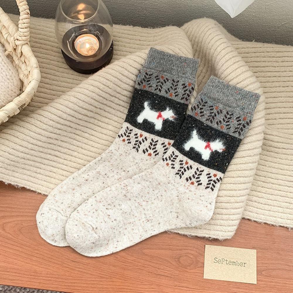 Verdickte Warme Damen Wintersocken Koreanischer Stil Haussocken Neue Wollsocken Geburtstagsgeschenke
