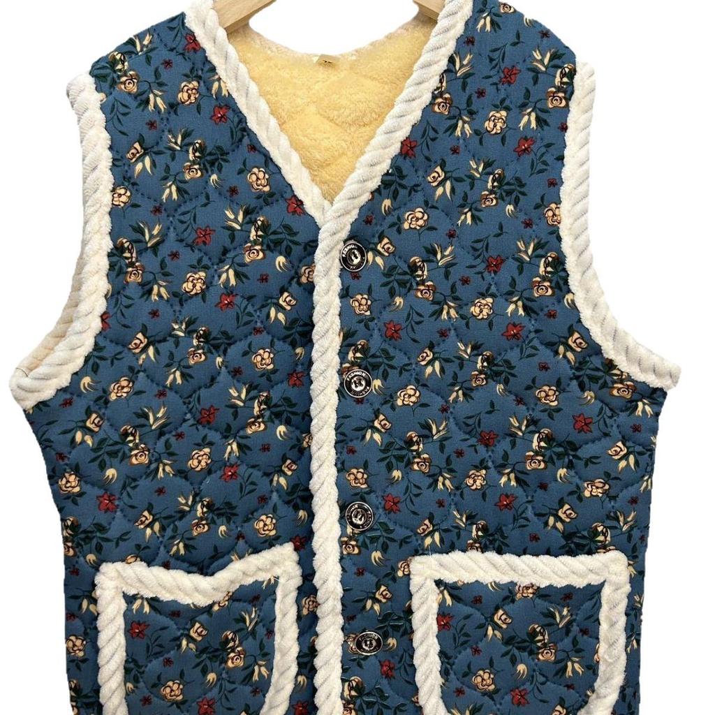 2025 Women's Autumn Winter Elderly Mother's Collarless Cardigan Vest - Versatile Shawl Jacket for Grandma