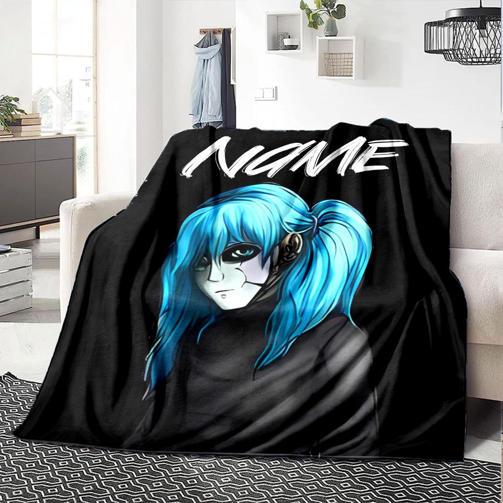 Customiz Name Personality Sally Face Blanket Soft &Warm Sofa Office Bed Travel Lunch Break Blanket, Gift Suitable All Seasons
