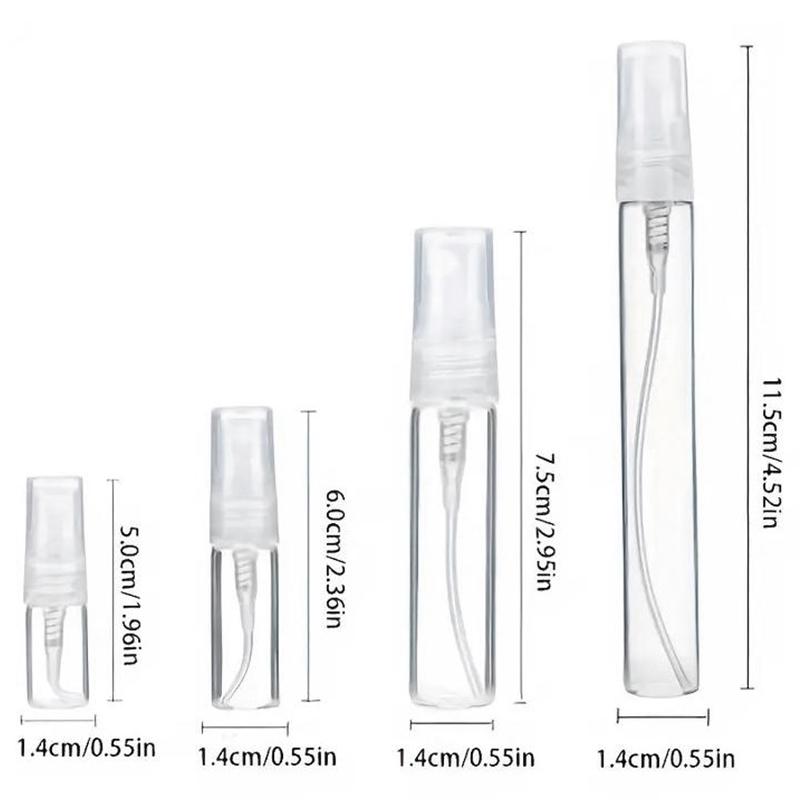 100 Stuks 10ml 5ml 3ml Glazen Sprayflesje Draagbaar Mini Navulbaar Parfuum Lege Fles Verstuiver Pomp Sprayflesje Transparant