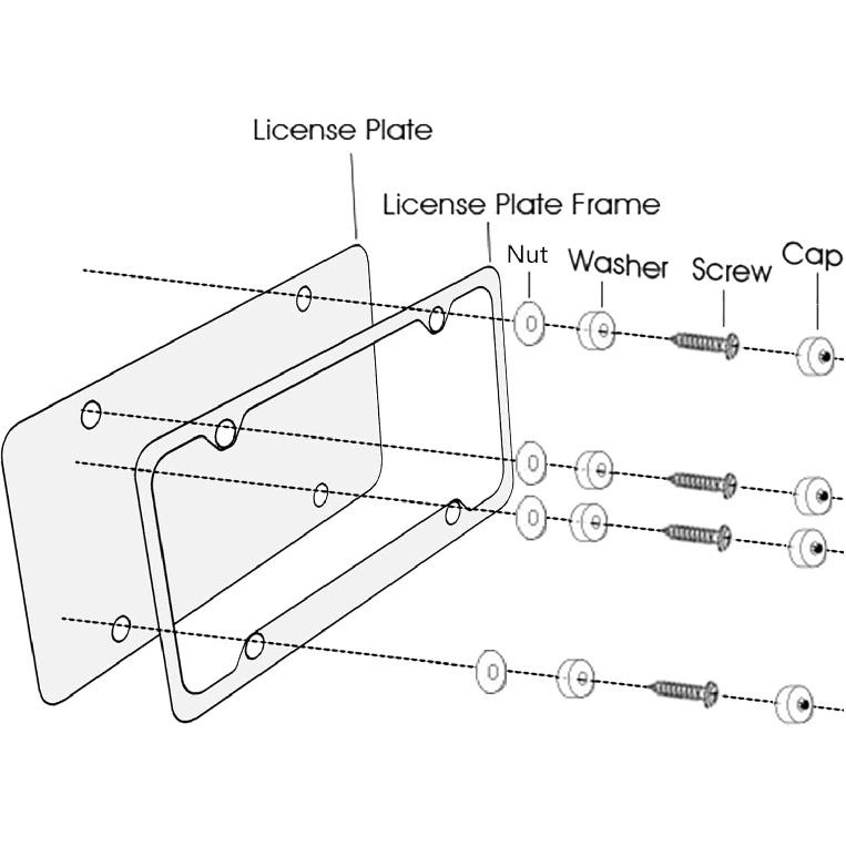 Chrome Palm Tree License Plate Frame For Women, Cute Hawaiian Beach License Plate Frames With Palm Trees