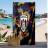 Rumänien Fußball Print Strandtuch Schnelltrocknend Super Saugfähig Weiches Badetuch für Schwimmen Strand Reisen Fan Souvenir Geschenk