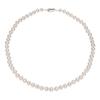Pearl Necklace Near Round Smooth Knot Versatile Classic Natural Freshwater Pearl Necklace S925 Silver Dollar Buckle