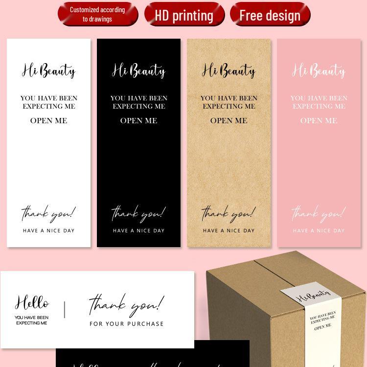 White Airplane Thank You Sealing Stickers for Gift or Cardboard Boxes