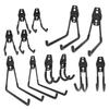 Heavy Duty Garage Hooks Metal Anti Slip Garage Hanger Utility Hooks for Power Tools Ladders Bulk Items Black 12PCS