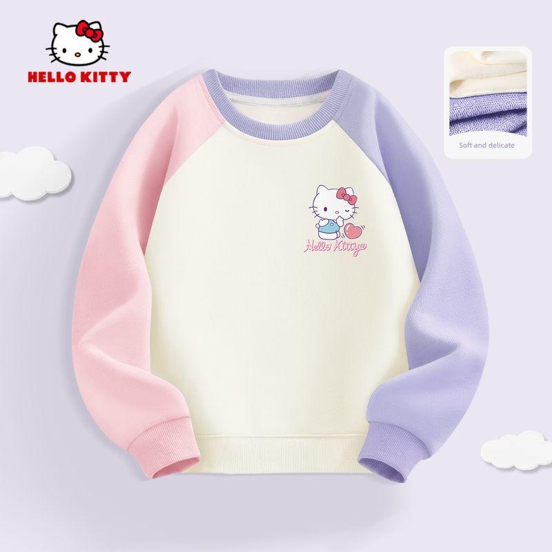 Hello Kitty Girls' Sweatshirt 2026 New Spring Baby Top Children's Spring Clothing Thin Top