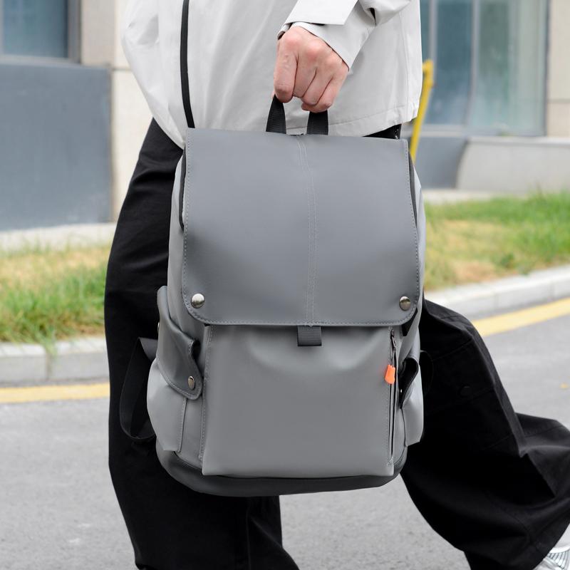 Minimalist Waterproof Backpack with Front Zipper Pocket Laptop Compartment Men's and Women's Urban Style Bag