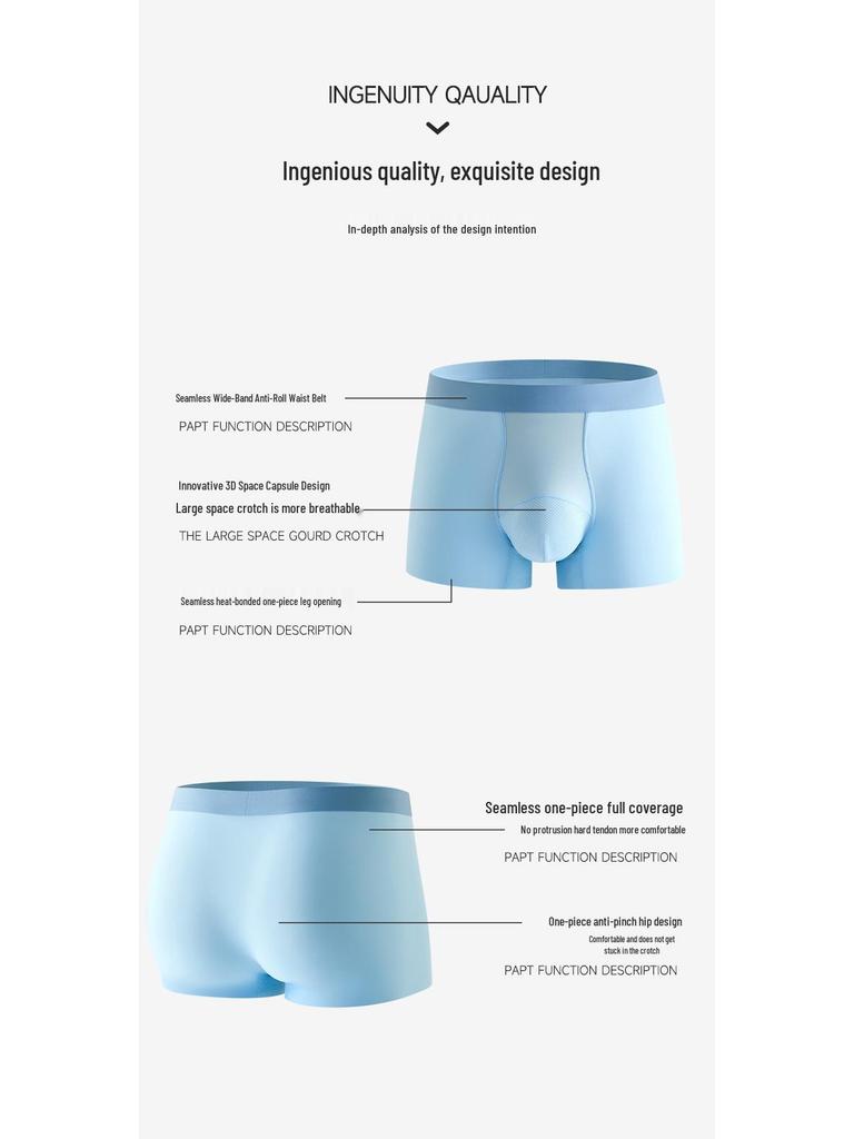 Flash Sale: Men's Seamless Ice Silk Underwear - Cool 5-Piece Gift Box