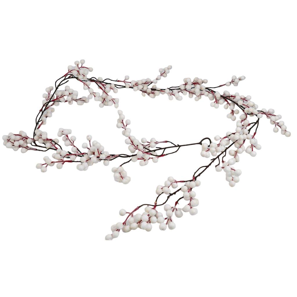 Vibrant Red Berry Garland 6FT Artificial Vine for Christmas Parties and Crafts