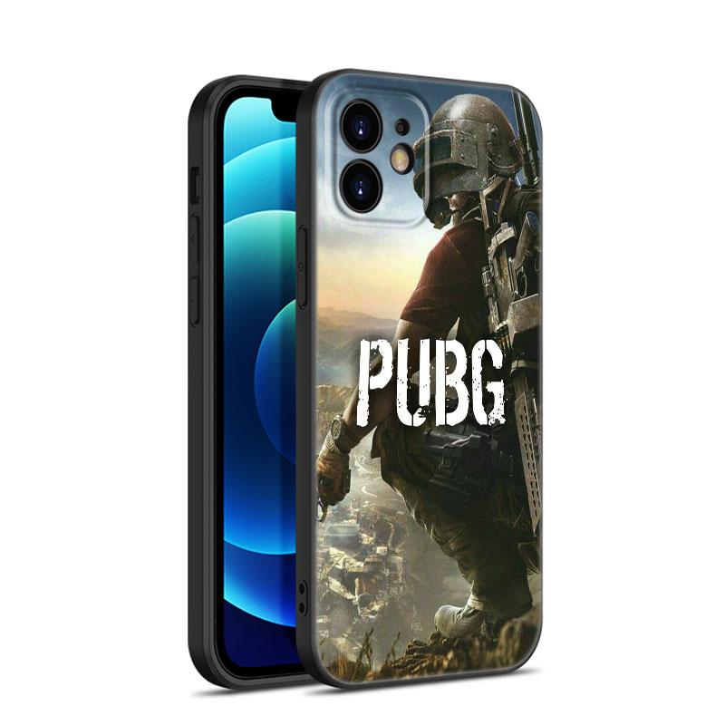 Hot Pubg Game Husa pentru telefon pentru Apple iPhone 12 13 Mini 11 14 15 Pro Max 7 8 Plus X XR XS SE 2020 2022 Husa din silicon neagra