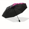 1pc Cat Pattern Automatic Open/close Umbrella, 8-Rib Sturdy Structure, Portable Travel Umbrella, Parties, Everyday Use, Outdoor Accessory, A