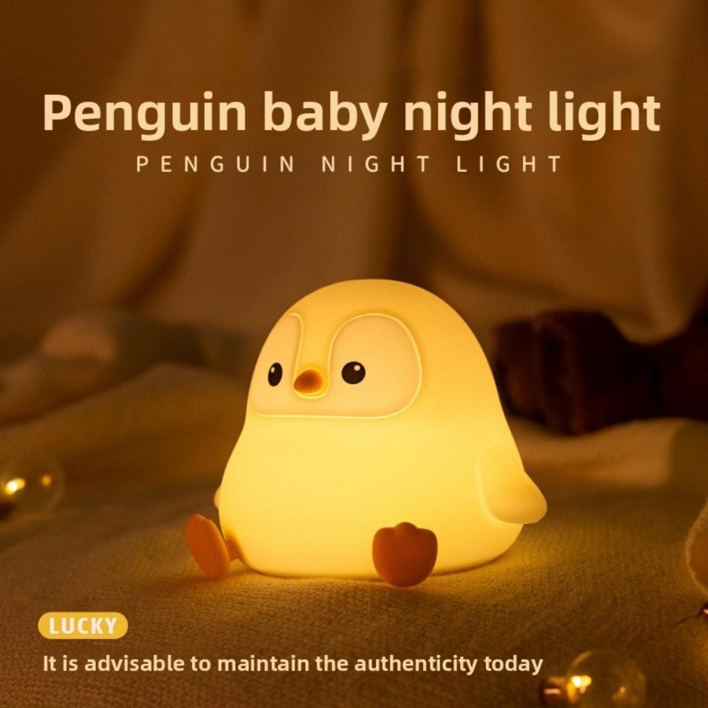 Penguin Baby Little Penguin Night Light English Patting Light USB Rechargeable Atmosphere Creative LED Light